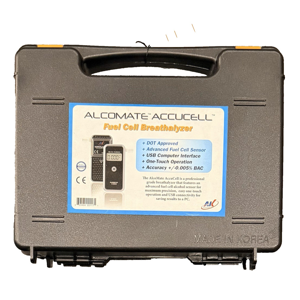 AlcoMate AL9000 AccuCell Professional Digital Breathalyzer with Fuel Cell Sensor